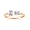 Open ring in 925 sterling silver with gold plating