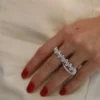 925 Silver Two Finger Cocktail Ring