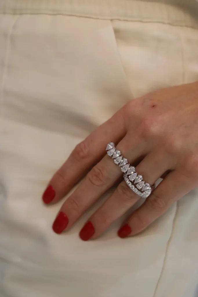 925 Silver Two Finger Cocktail Ring