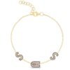Initial bracelet with sparkling CZ stone details
