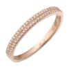 925 Silver Two Row Diamond Cigar Ring