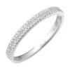 925 Silver Two Row Diamond Cigar Ring - Image 2