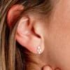 Baguette-set earrings with a clean contemporary design