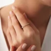 925 Silver Unique Diamond Anniversary Ring with elegant stone arrangement