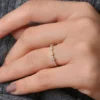 925 sterling silver anniversary ring with thick gold plating