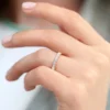 925 Silver Vertical Baguette Diamond Ring - Image 6