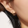 925 Silver Wavy Hoop Earrings - Image 3