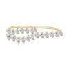 925 Silver Wavy Two Finger Cocktail Ring