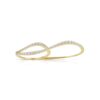 925 Silver Wavy Two Finger Cocktail Ring