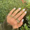 925 Silver Wavy Two Finger Cocktail Ring - Image 5