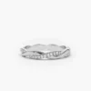 925 Silver Weaving Braid Eternity Diamond Ring - Image 3