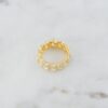 925 Silver White Enamel Chain Ring - Image 4
