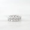 925 Silver White Enamel Chain Ring - Image 5