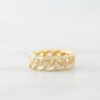925 Silver White Enamel Chain Ring - Image 7