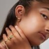 925 Silver Wide Hoop Earrings - Image 6