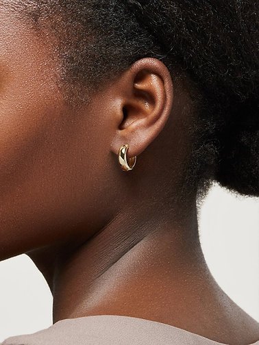 925 Silver Wide Hoop Earrings
