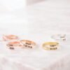 925 Silver wrap ring with engraved detail and gold plating