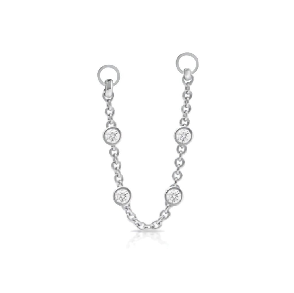 925 Silver Yard Chain Stud Earring
