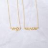925 silver zodiac necklace with simple zodiac sign design