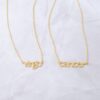 Zodiac necklace in 925 sterling silver with thick gold plating
