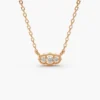 925 SilverArt Deco Trio Diamond Necklace - Image 5