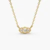 925 SilverArt Deco Trio Diamond Necklace - Image 6