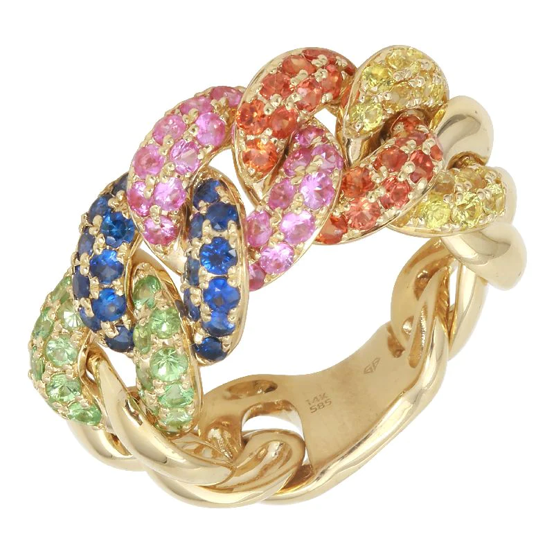 925 SilverRainbow Link Ring