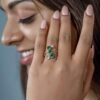 925 Sterling Emerald Ring