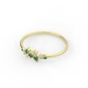 Ring with thick gold plating and a refined cluster silhouette