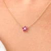 Solitaire pendant in 925 sterling silver, available in 0.20-0.50 ctw