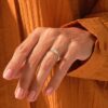 925 Sterling Silver 0.30ctw Diamond Cluster Engagement Ring