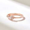 925 Sterling Silver 0.30ctw Diamond Cluster Engagement Ring - Image 4