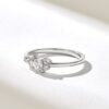 925 Sterling Silver 0.30ctw Diamond Cluster Engagement Ring - Image 6