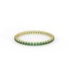 925 Sterling Silver 0.35 ctw Emerald full Eternity Band | Emerald Eternity Band | Thin Band