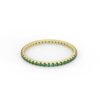 925 Sterling Silver 0.35 ctw Emerald full Eternity Band | Emerald Eternity Band | Thin Band - Image 4