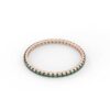 925 Sterling Silver 0.35 ctw Emerald full Eternity Band | Emerald Eternity Band | Thin Band - Image 6