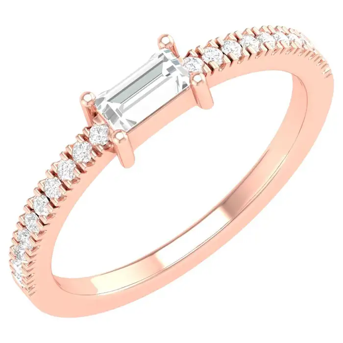 925 Sterling Silver 0.4 Carat Diamond Infinity Band Ring