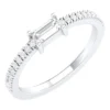 925 Sterling Silver 0.4 Carat Diamond Infinity Band Ring - Image 2