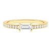 Gold-plated sterling silver band ring with sapphire finish