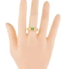 Sterling silver ring with 0.43 carat stone setting details