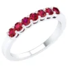 Infinity band ring with 0.5 carats of premium CZ ruby accents