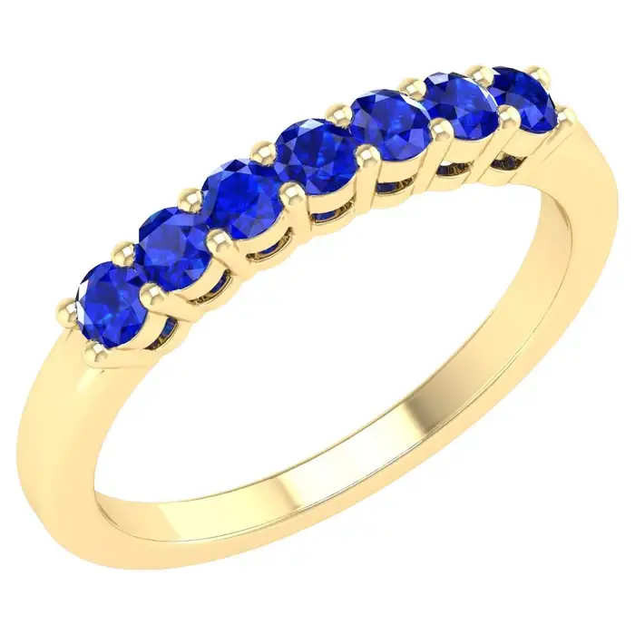 925 Sterling Silver 0.5 Carat Sapphire Infinity Band Ring