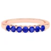 925 Sterling Silver 0.5 Carat Sapphire Infinity Band Ring - Image 3