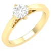 925 Sterling Silver solitaire ring with a single stone design