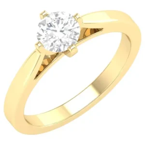 925 Sterling Silver 0.74 Carat Diamond Solitaire Ring