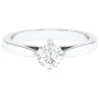 Gold-plated sterling silver ring with a prong-set solitaire stone