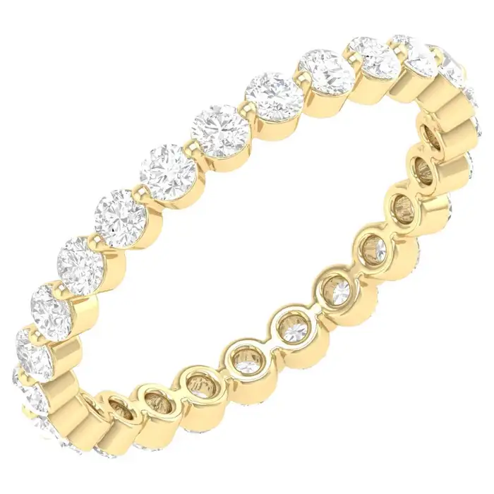 925 Sterling Silver 0.75 Carat | Natuarl Diamond Infinity Band Ring | Thin Natuarl Diamond Band