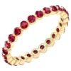 925 Sterling Silver 0.75 Carat Ruby Infinity Band Ring | Thin Band