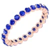 925 sterling silver ring with 0.75 carat sapphire arrangement