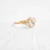 925 Sterling Silver 0.77ct. Rose Cut Oval Diamond Ring - Image 4